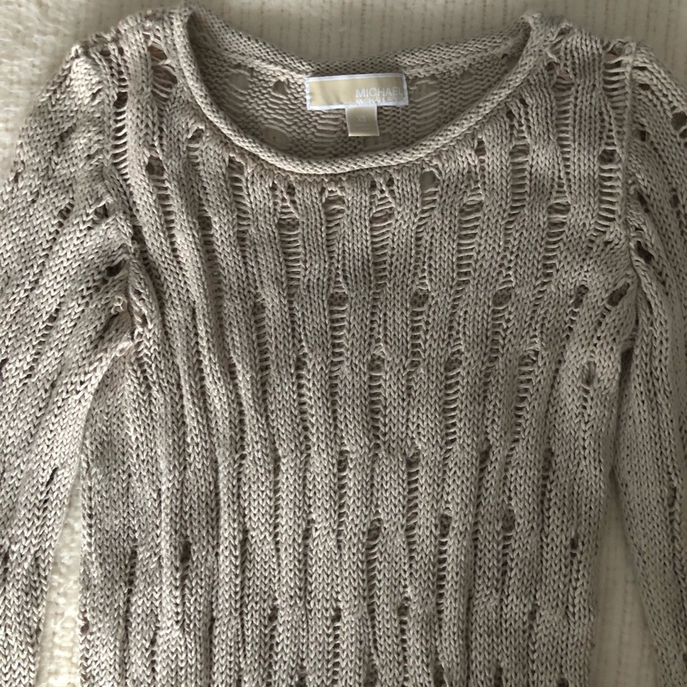 MICHAEL KORS beige knit sweater